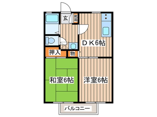 エバーグリーン大富の物件間取画像